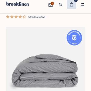 Brooklinen Queen duvet cover and pillow cases